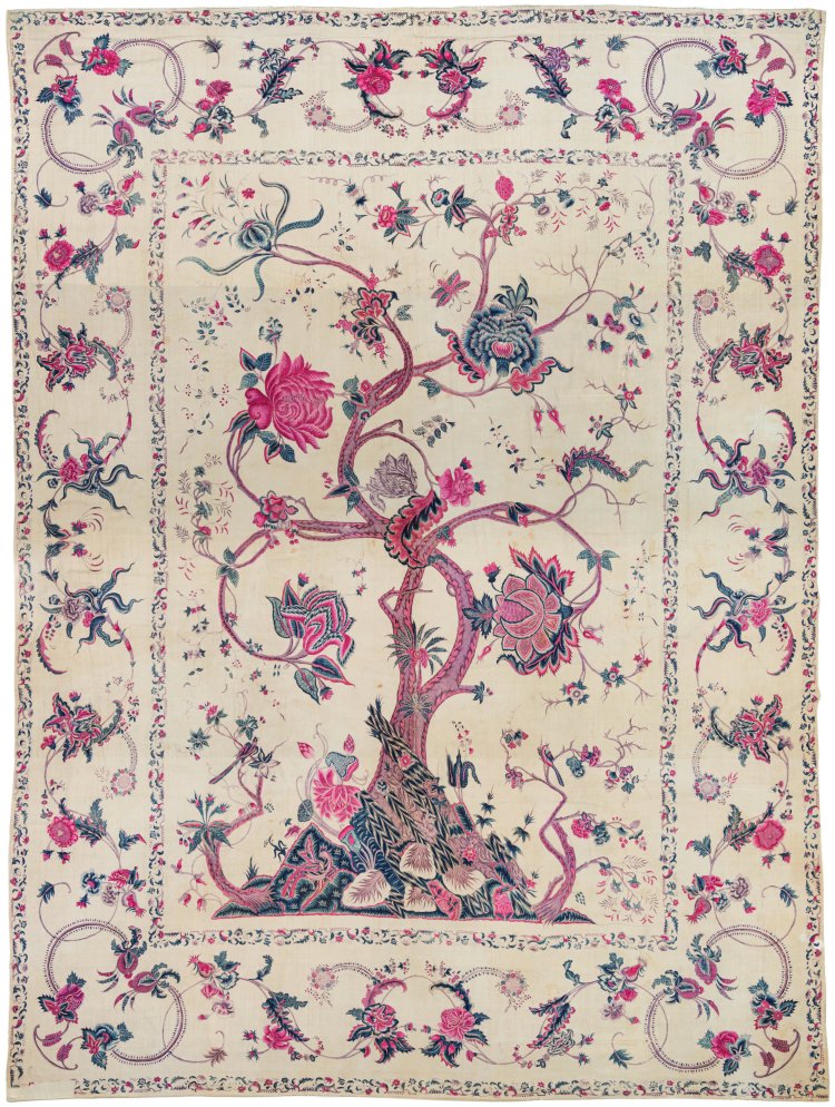 《白地立木形花樹文様更紗掛布（パランポア）》1740-50年頃　Karun Thakar Collection, London. Photo by Desmond Brambley。