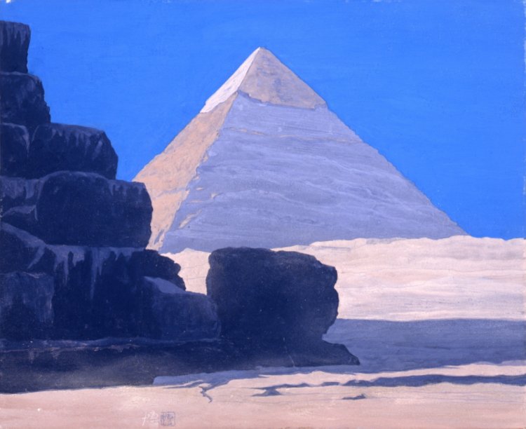 千住博 《ピラミッド「遺跡」》 1988（昭和63）年 『山種美術館』蔵。