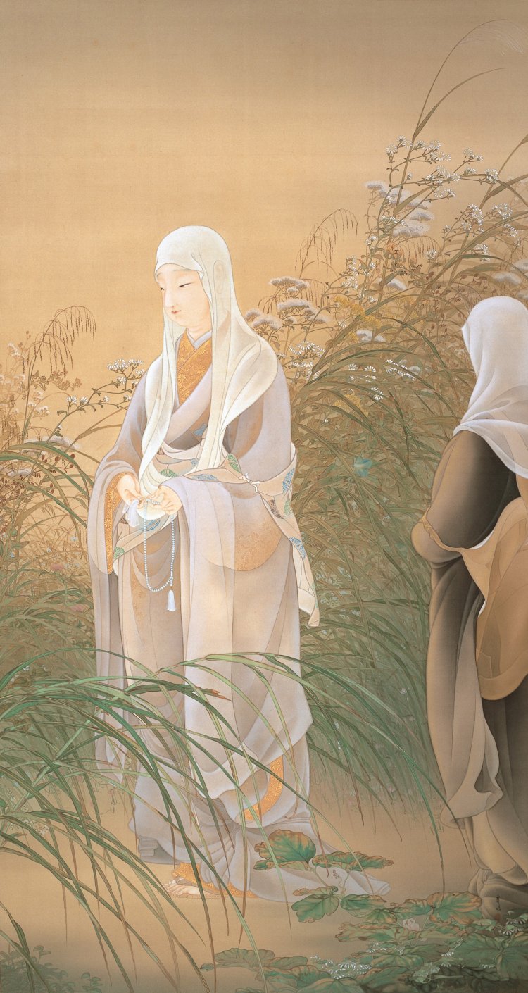 木村武山 「祇王祇女」 明治41（1908）年 『永青文庫』蔵　※後期展示。