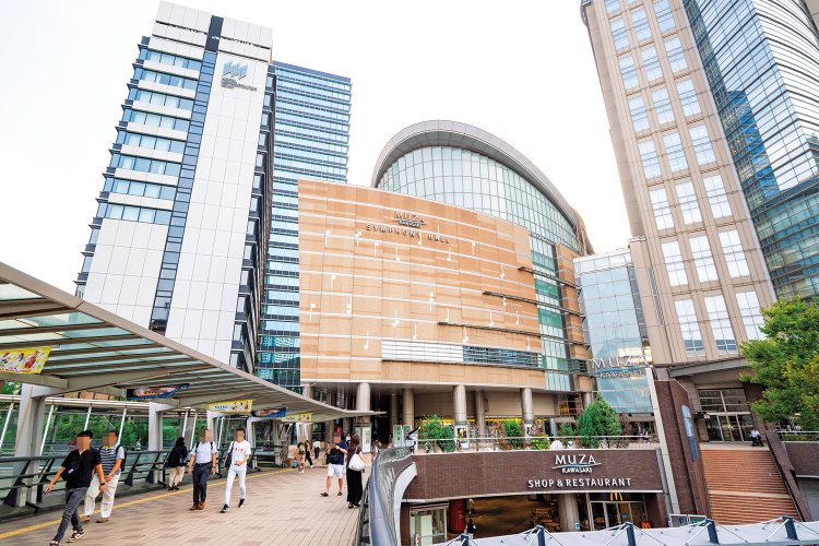 ペデストリアンデッキで川崎駅直結。