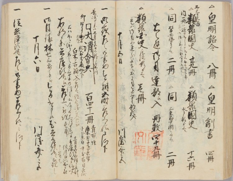 「御書物方日記」 国指定重要文化財。