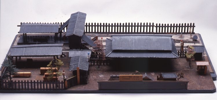 初代新宿駅舎模型　昭和39年(1964)作成　『新宿歴史博物館』所蔵。