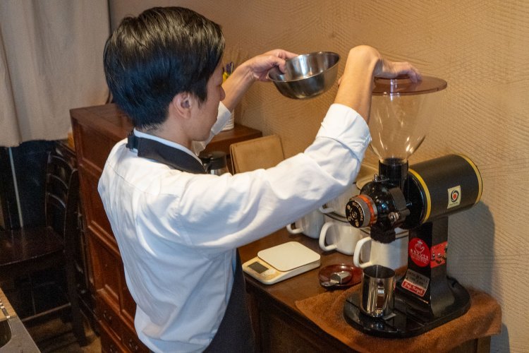 こいめには1杯あたり30gの珈琲豆が使われる。