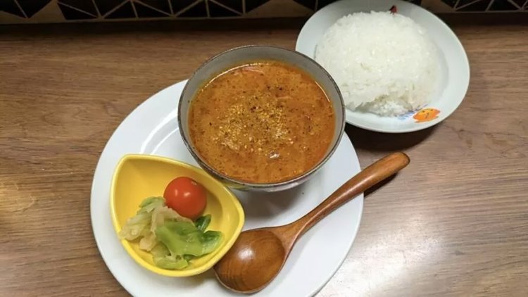 バターチキンカレーセット。
