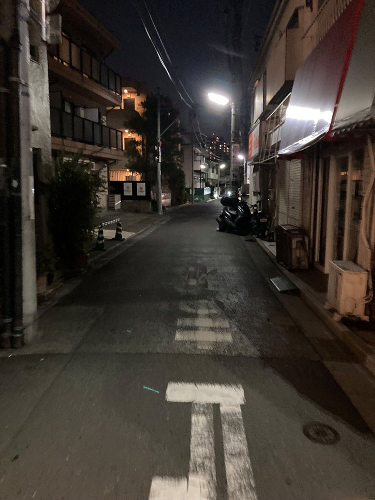 このくらいの太さの道をよく歩きます。