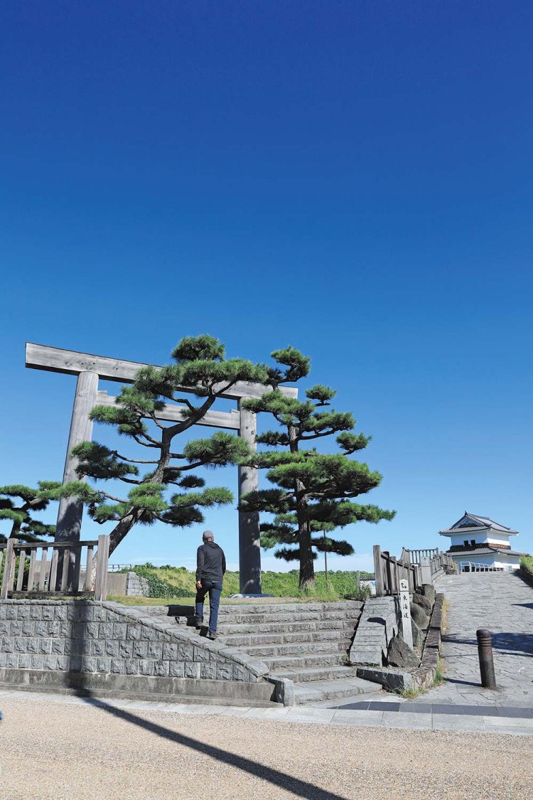 東海道唯一の海路、七里の渡し跡。
