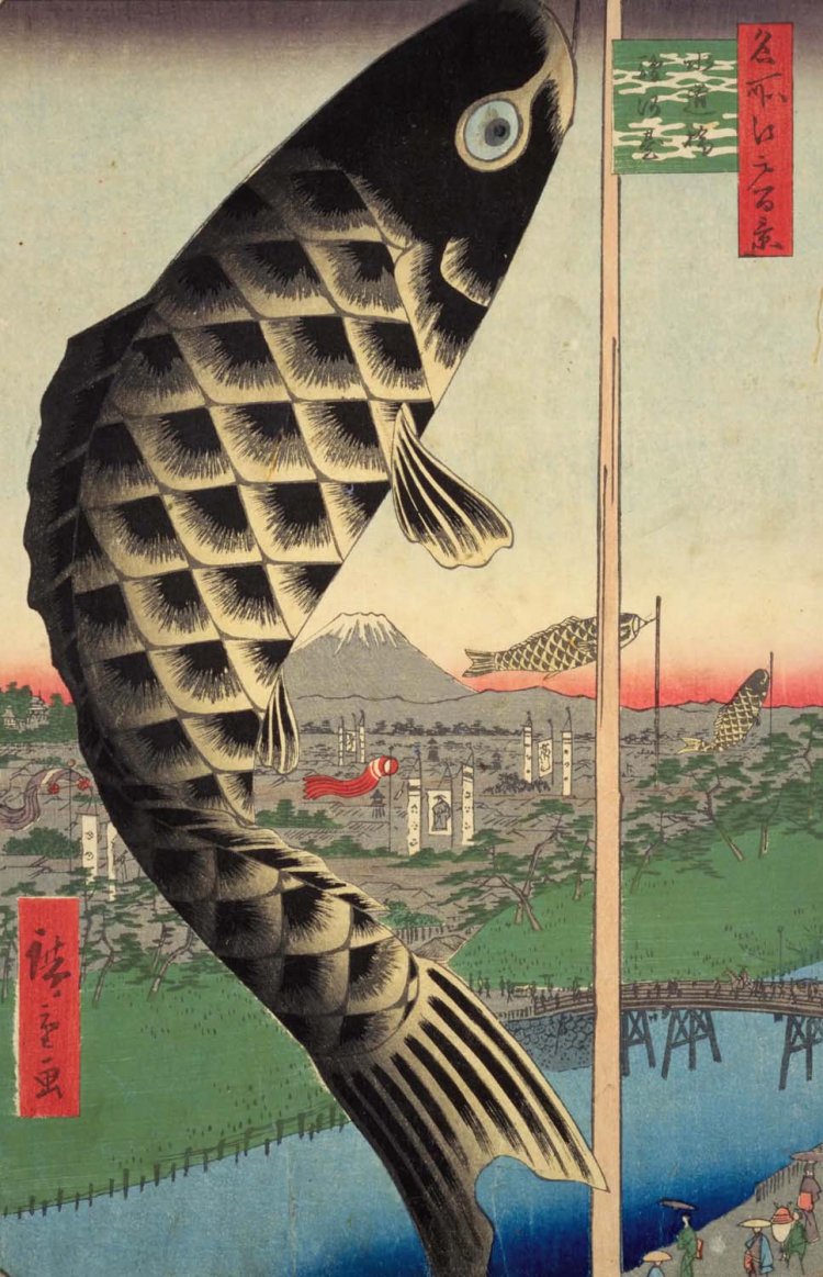 歌川広重『名所江戸百景 水道橋駿河台』。