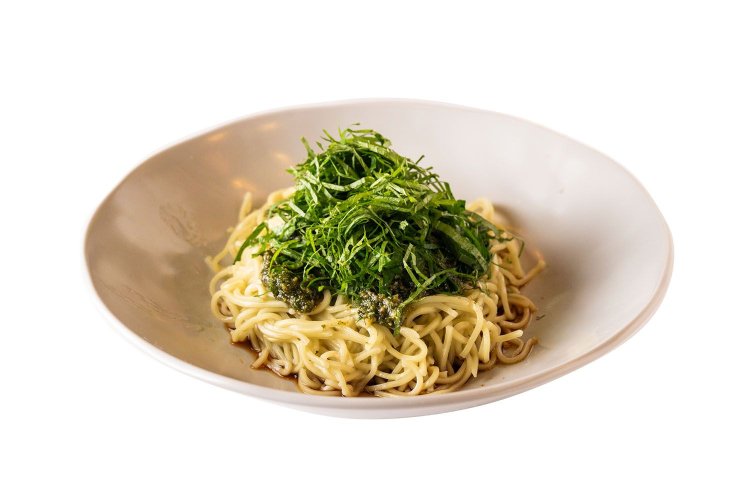 大葉ジェノベーゼまぜそば850円。