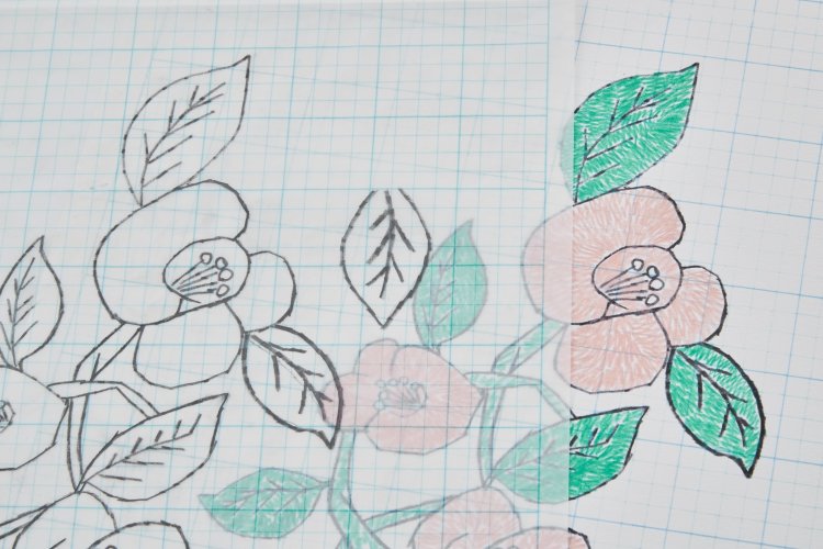 “swing camellia” 2022-23→a/w 原画　Photo: sono (mame)。