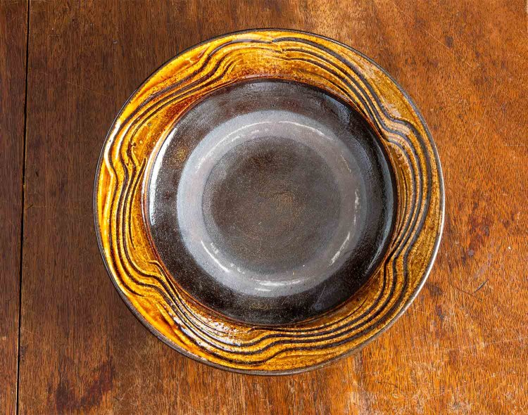 七寸皿（小鹿田焼・坂本工窯）5000円。