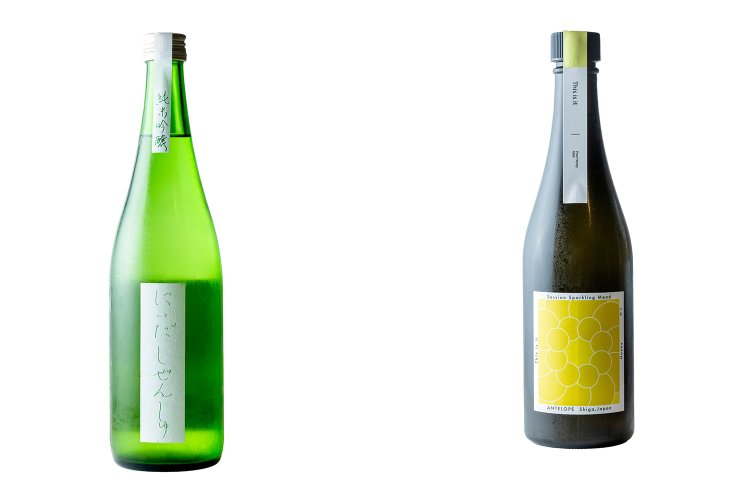 にいだしぜんしゅ 生酛にごり1.8l 3850円（左）、クラフトミード This is it 500ml 1820円。