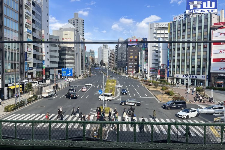 五反田駅前の桜田通り。この景色を五反田名物だと思っているのは筆者だけだろうか……。