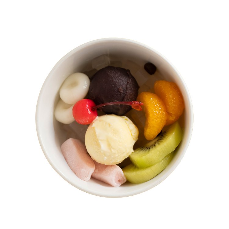 特製クリームあんみつ850円。