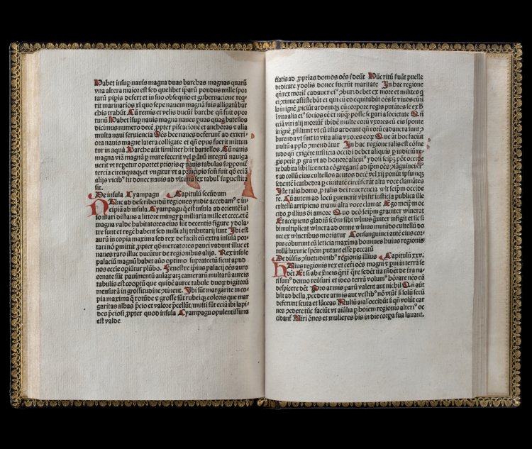 『東方見聞録』1485年刊 マルコ・ポーロ口述、ルスティケッロ著。