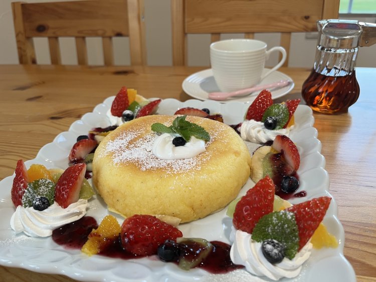 メリーのパンケーキ　ドリンクセット1380円。