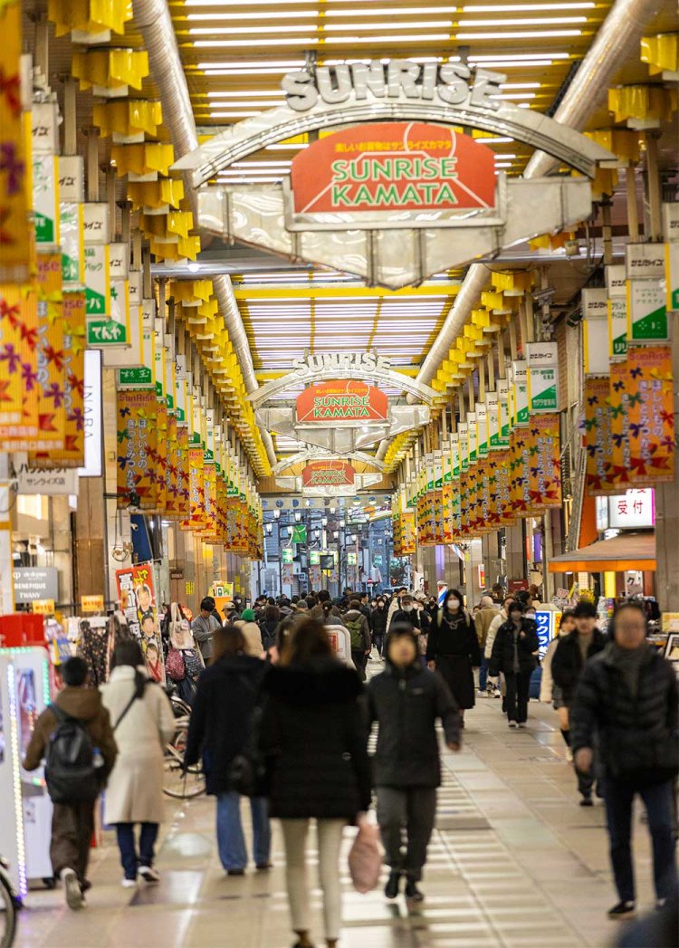 衣料品や雑貨店も並ぶ「サンライズ蒲田」。