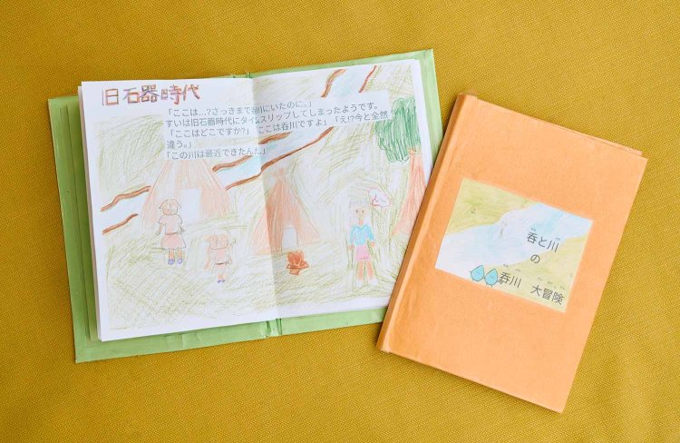 池上小学校の5年生が制作。呑川のことを学べる。
