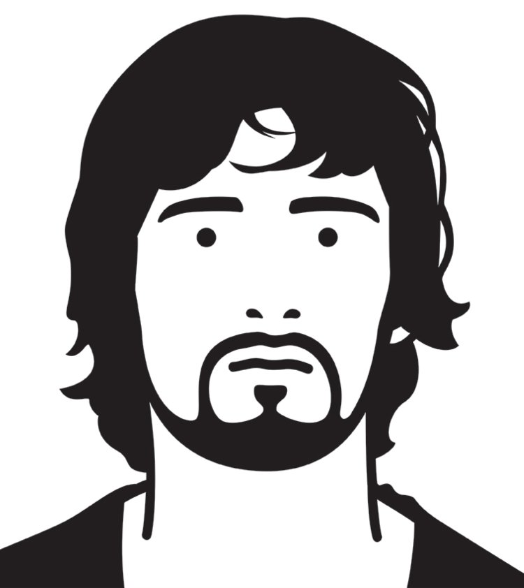 ジュリアン・オピー《ゲイリー、ポップスター》1998-99年 『テート美術館』蔵。（C）Julian Opie。