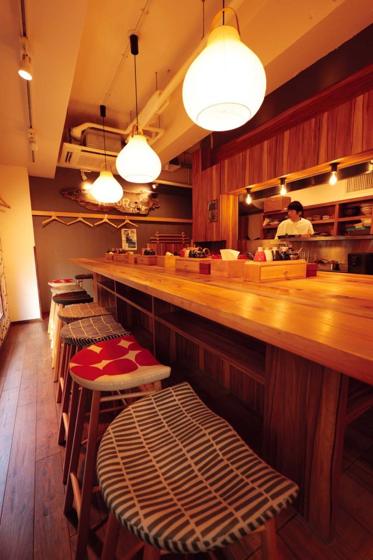 かわいらしいデザインの店内。