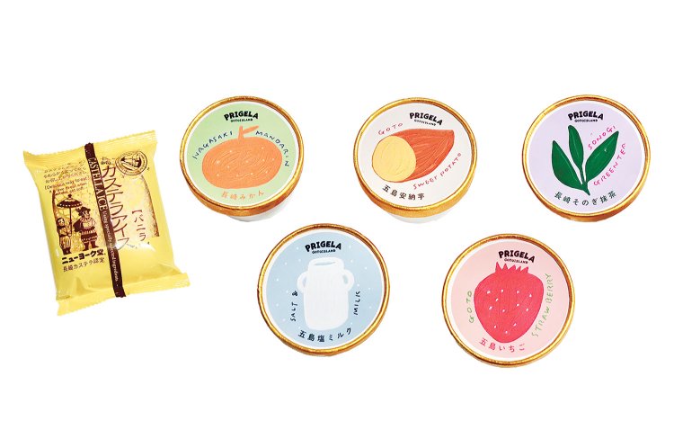 長崎カステラアイスのほか、長崎や五島を味わえるご当地アイスも豊富。