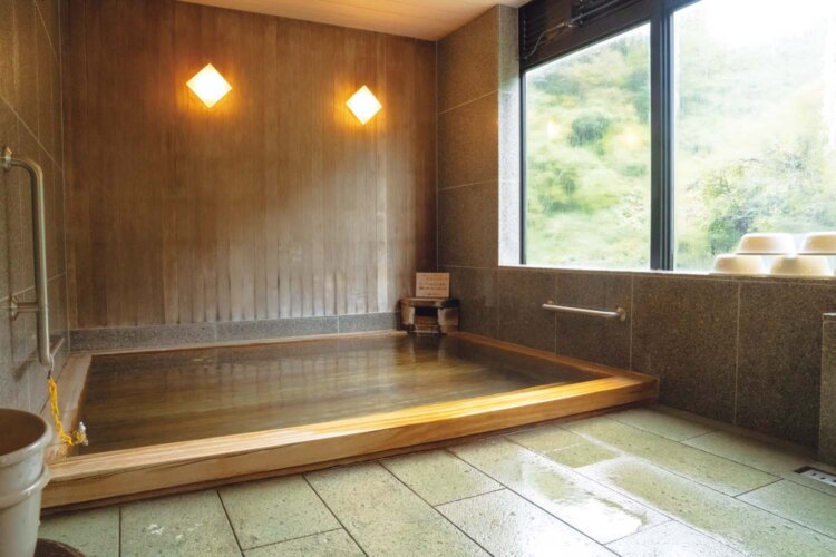 浴場は男湯・女湯ともに古代檜の内湯1種類。