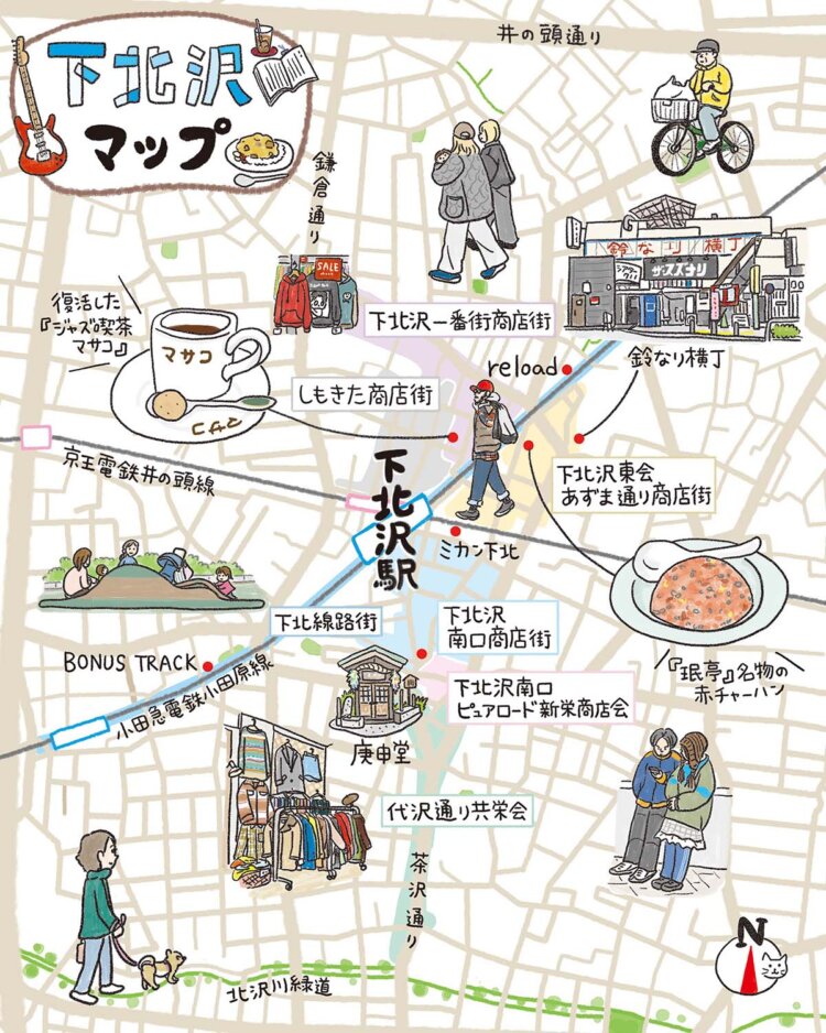 【下北沢って、どんな街？】音楽、演劇、古着に映画、あらゆる文化がぎゅっとひしめく街。再開発で新旧入り混じる街並み、その雑多さも魅力！
