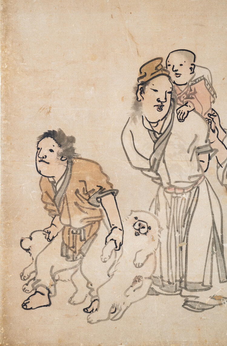 《唐子遊図襖》個人蔵 前期・後期展示。