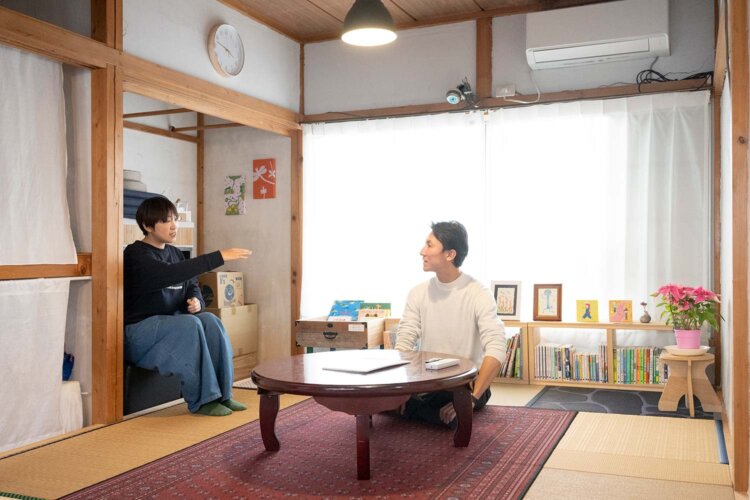 『暮らし図書室』の2階は居間に。