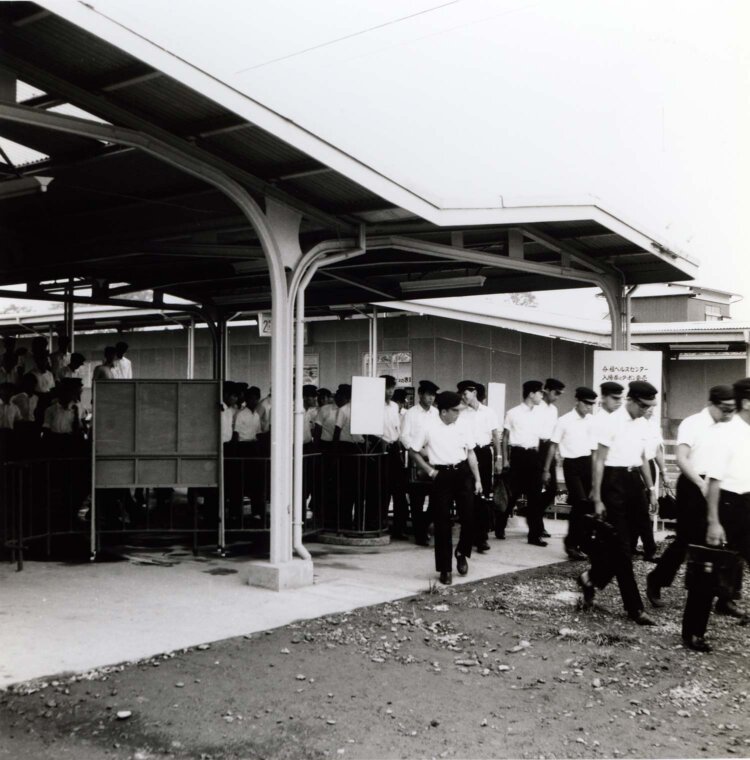 1967年当時の八木崎駅。北村先生が通学していたころの光景。写真提供＝東武博物館。