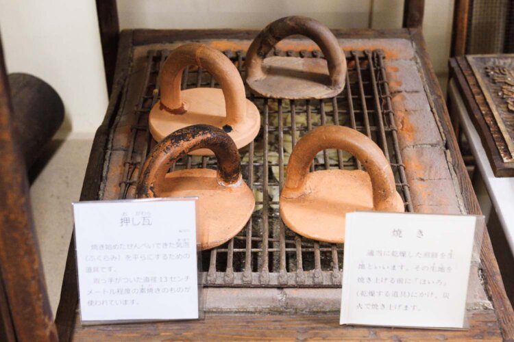 草加市立歴史民俗資料館では、昔ながらの製造道具も展示。