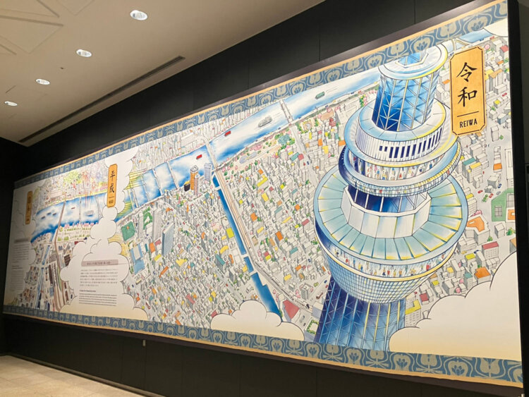 昔～令和の世までの周辺の風景をひと目に見ることができる。