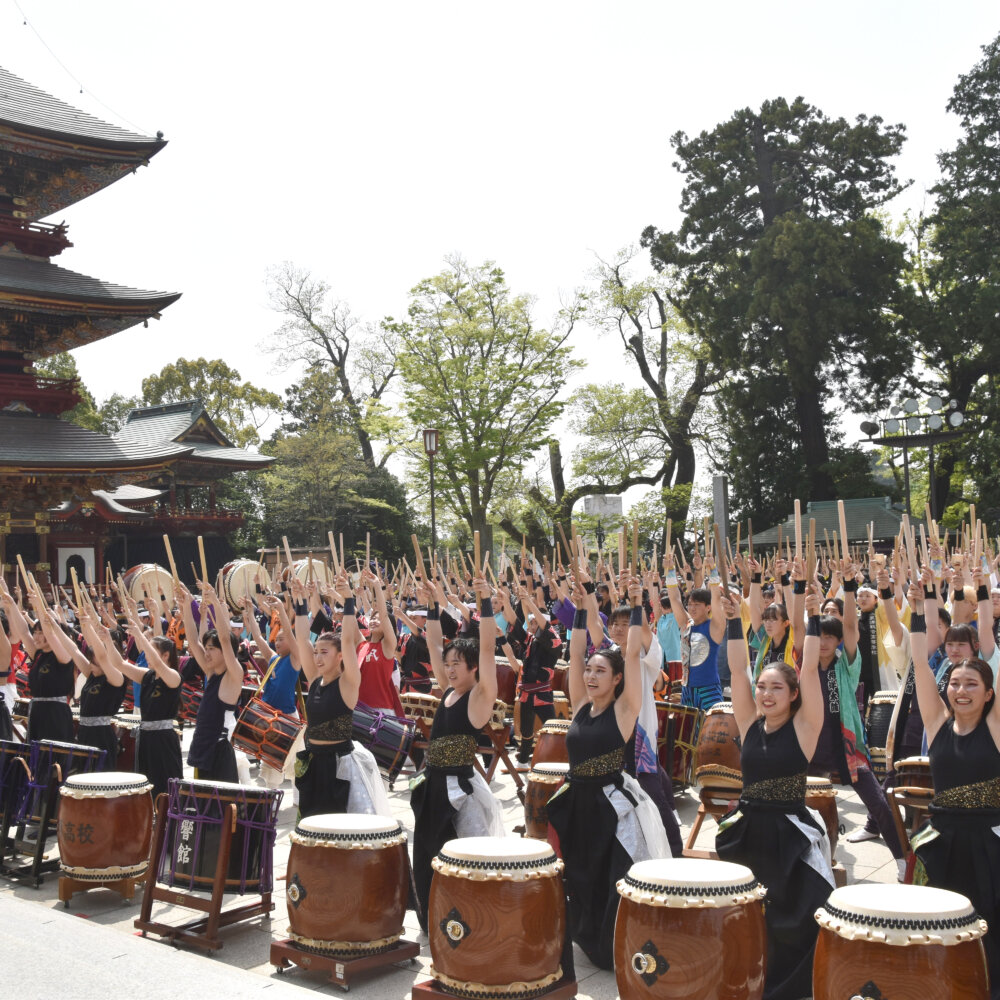 成田山新勝寺をバックに迫力ある太鼓演奏を楽しめる！「第36回成田太鼓祭」が成田山新勝寺、成田山表参道で4月18・19日に開催