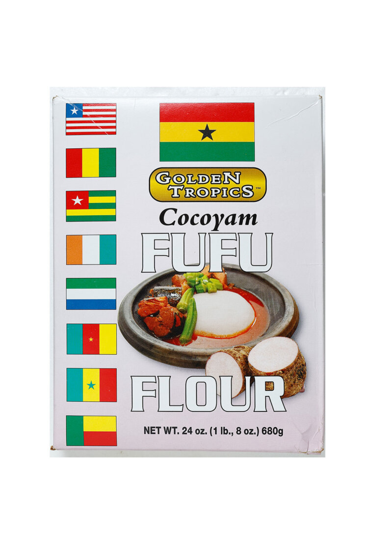 ココヤムなどからつくられたリベリア製のフフ粉。