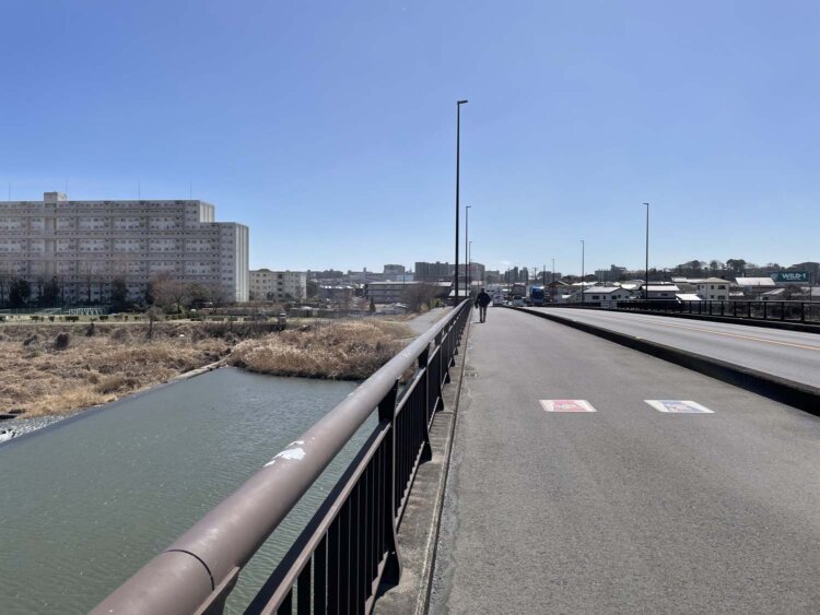 豊水橋を渡って南側の入間市内に向かう。