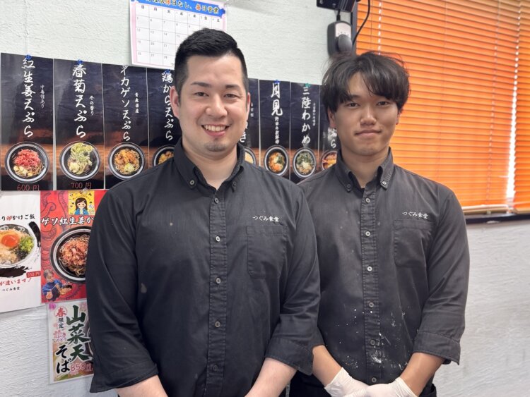 左が平良伸さん。右は従業員の清水さん。チームワークバッチリ。