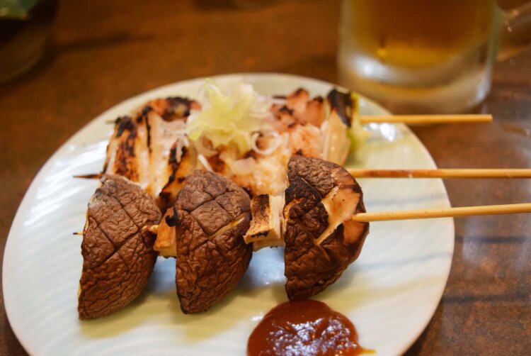 焼き鳥もシイタケも、美味しかったな。