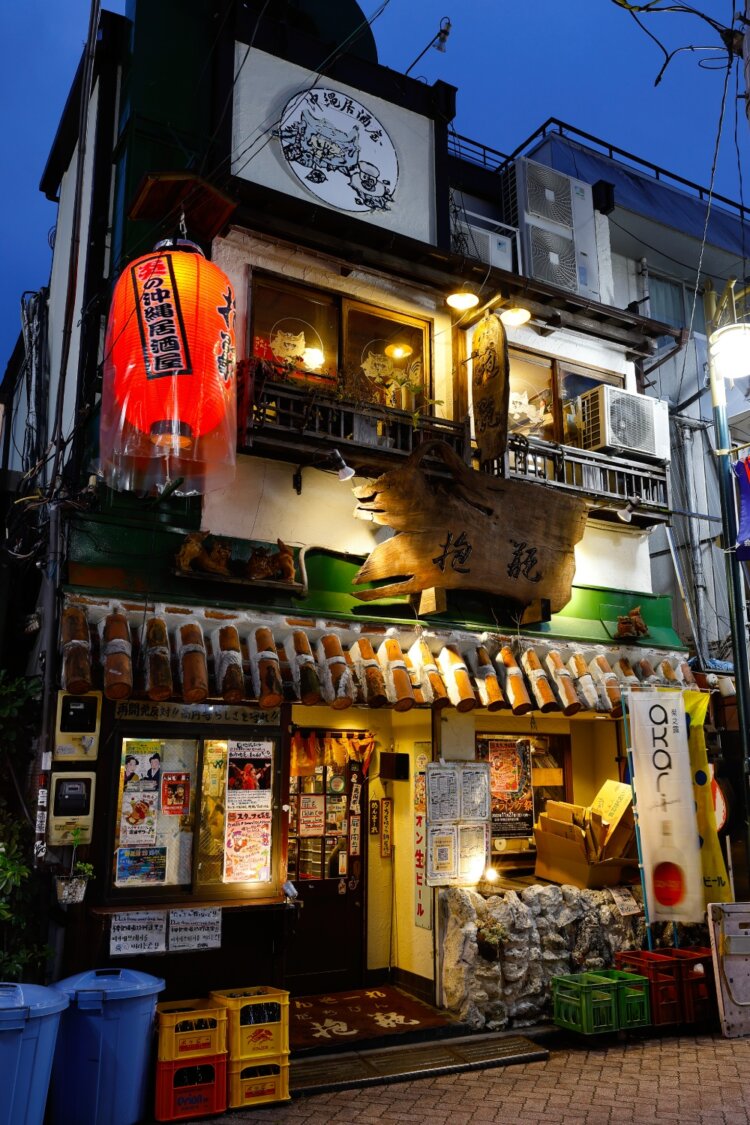 沖縄居酒屋の『抱瓶』『きよ香』、ライブハウス『club ROOTS!』は中通商店街に立つ。