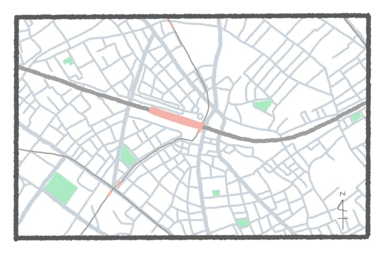 【東京地図クイズ】ここは何駅？ 線路の形が重大ヒント、山手線の歴史が垣間見える駅