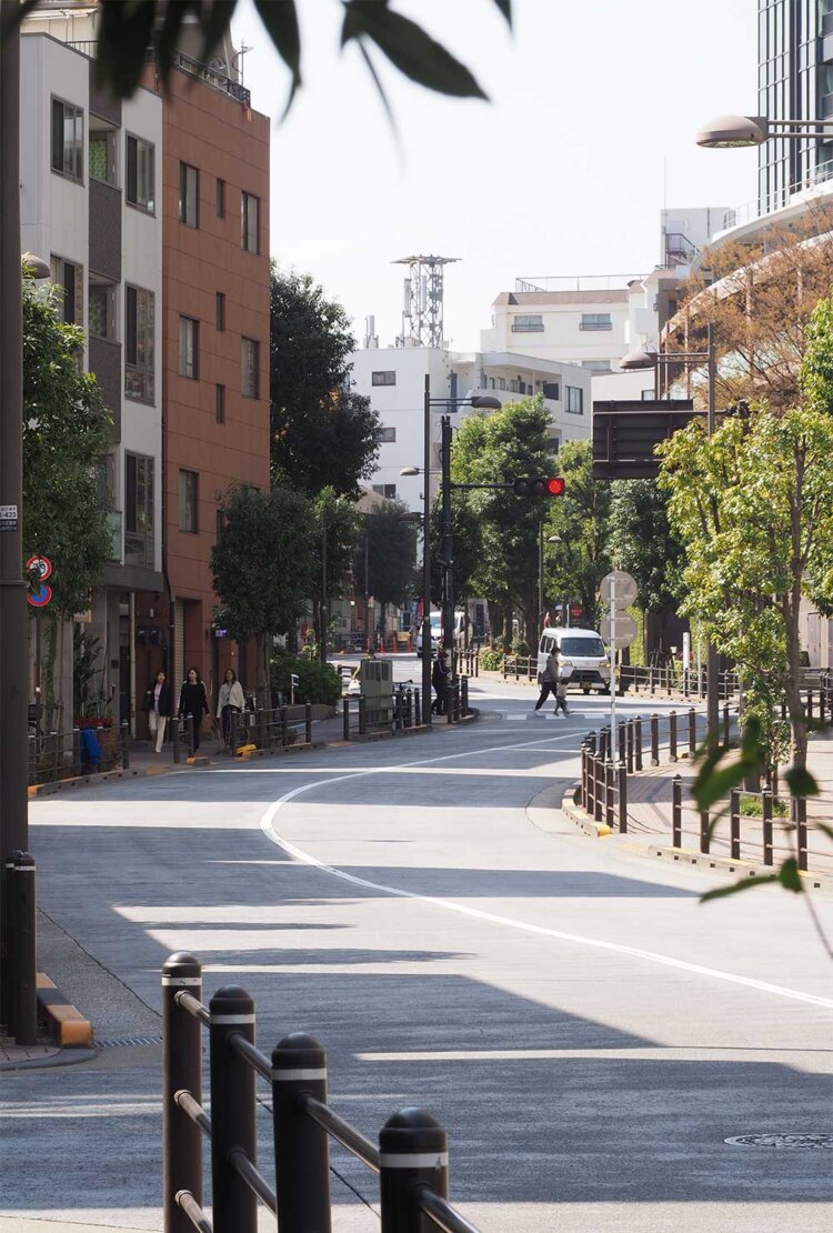 ゆるやかに蛇行しながら上っていく百反坂。
