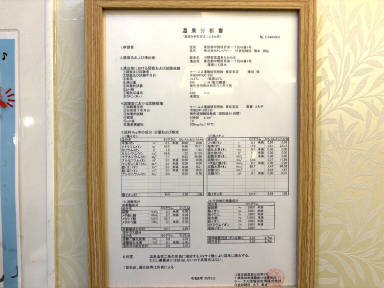 実は温泉だった！『たからゆ』のお湯！