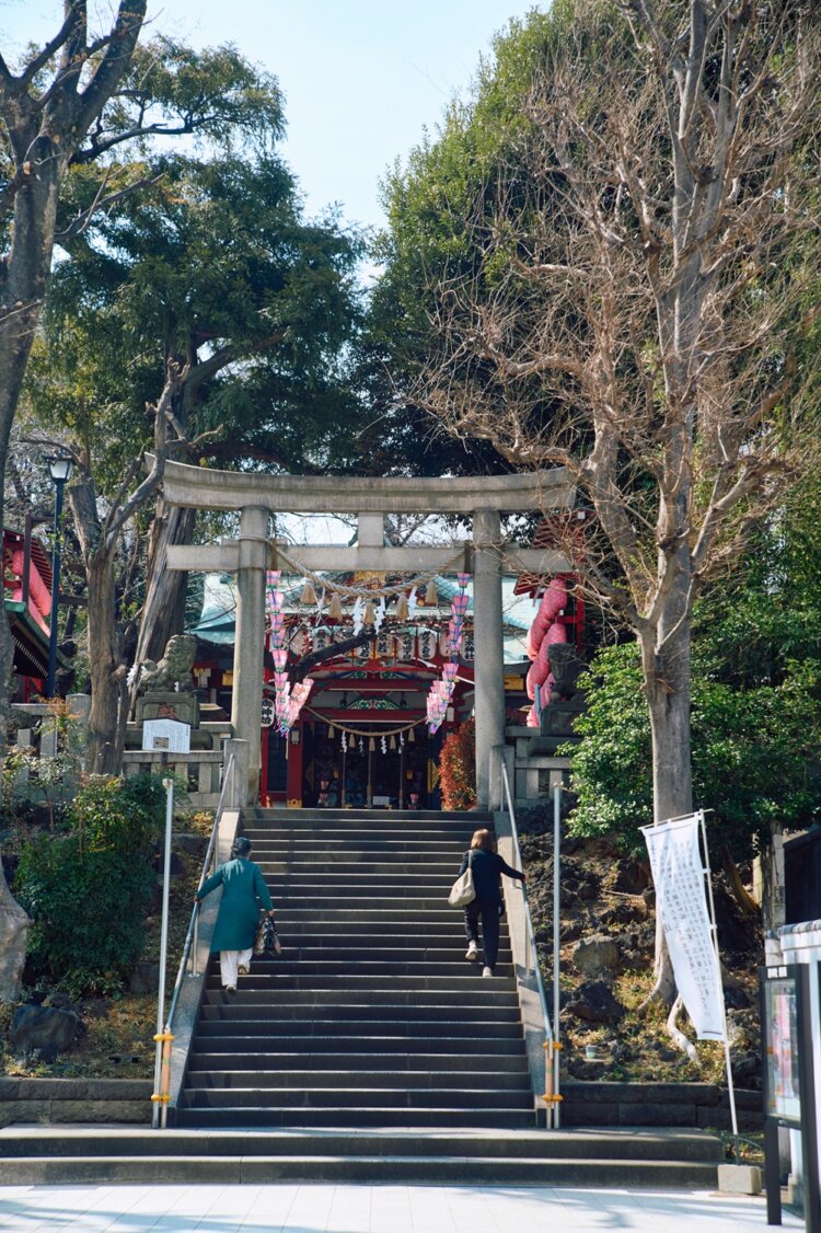 大崎鎮守の居木神社が江戸初期から街を見守り続ける。