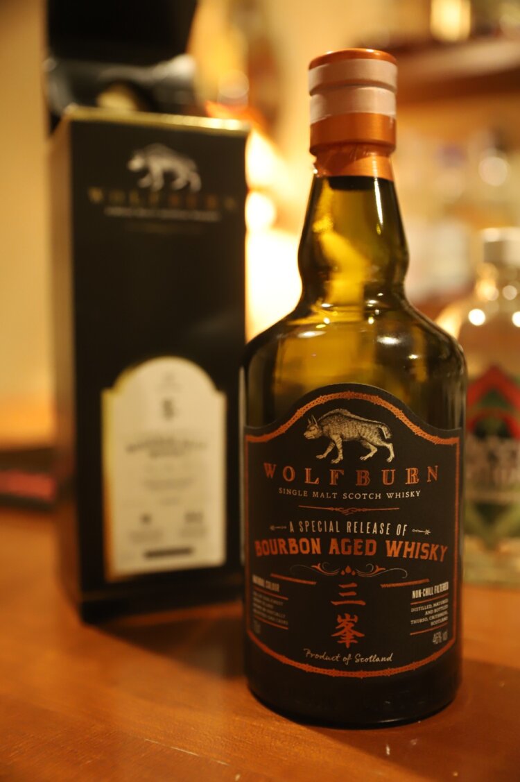 スコットランドの「WOLFBURN」の三峯神社限定ボトルも。