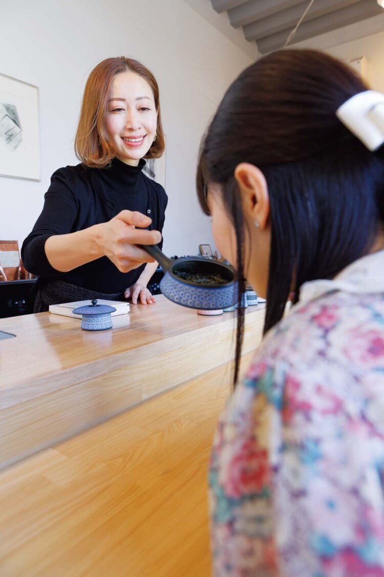 お茶のいい香り。