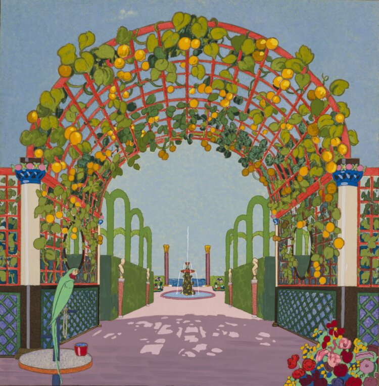 レイモン・シャルメゾン《アーケード》『美しい庭園』1919年　『東京都庭園美術館』蔵。