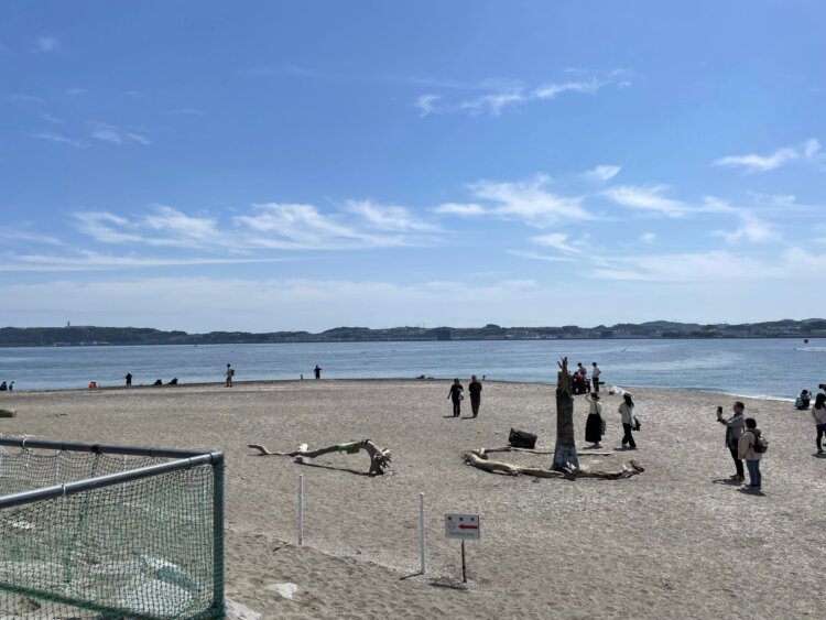 砂浜。バーベキューもできる。