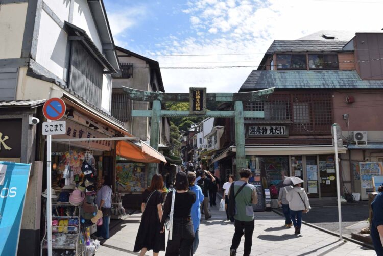 幅広い年齢層の人々で賑わう仲見世通り。