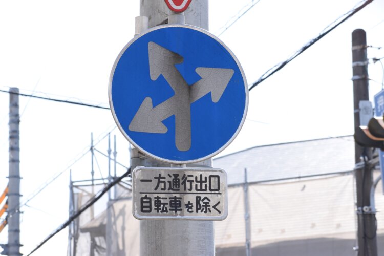 埼玉には、なぜか矢印の先端が丸みを帯びた異形矢印が多い。