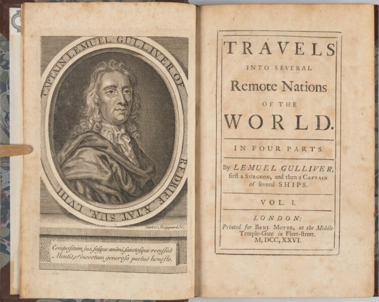  Gulliver’s Travels, Jonathan Swift, 1726（個人蔵）。