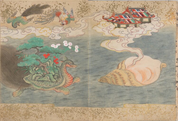 『蓬莱山』, 江戸時代（Nara-ehon Horaisan, Edo period）（個人蔵）。