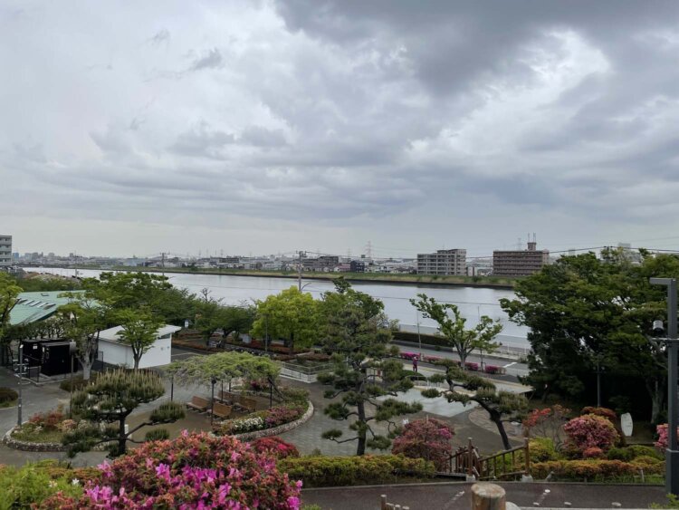 旧江戸川を望む。